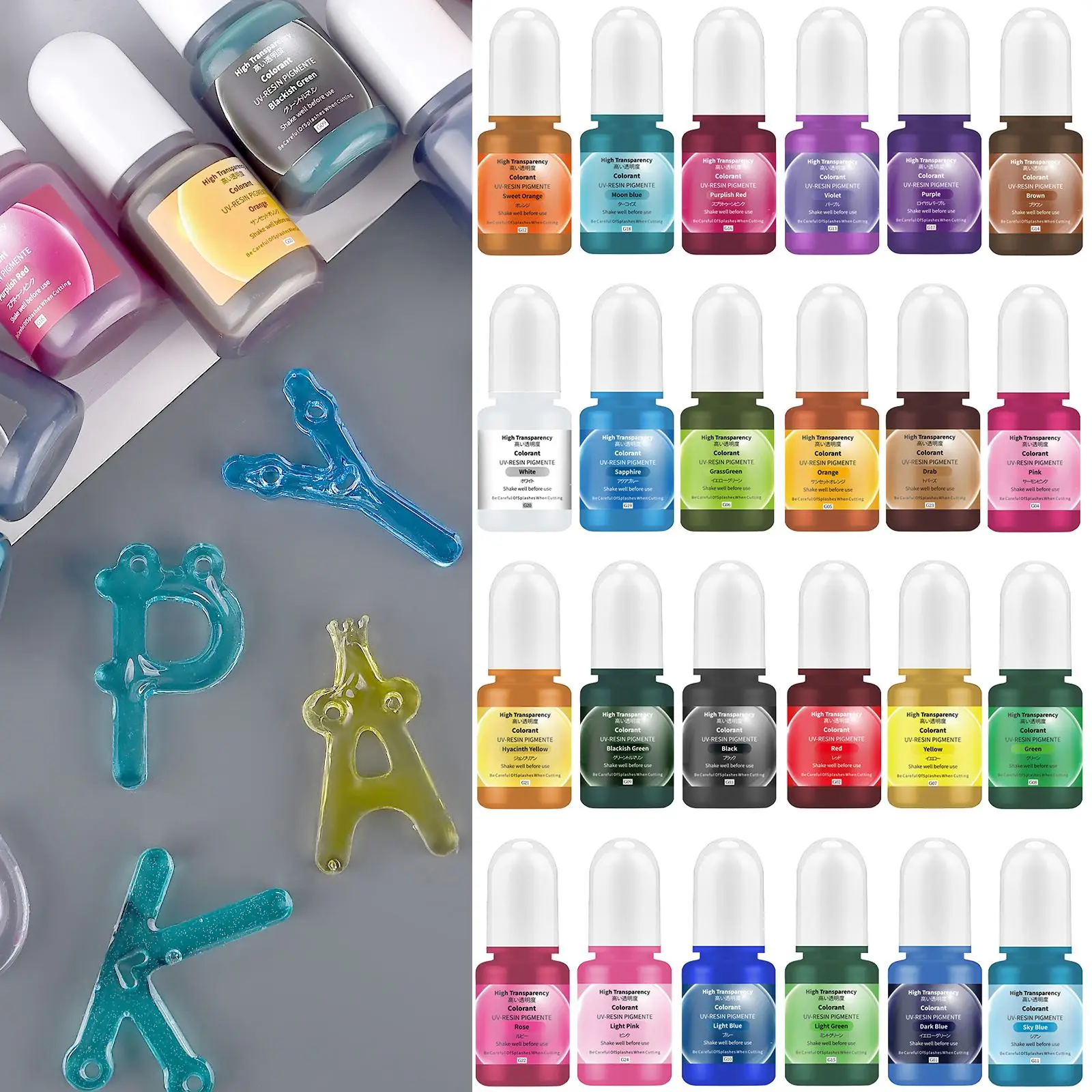 24 Renk 5ml Epoksi Reçine Pigm - Epoxy Uv Resin Kit incelemesi ve fiyatı