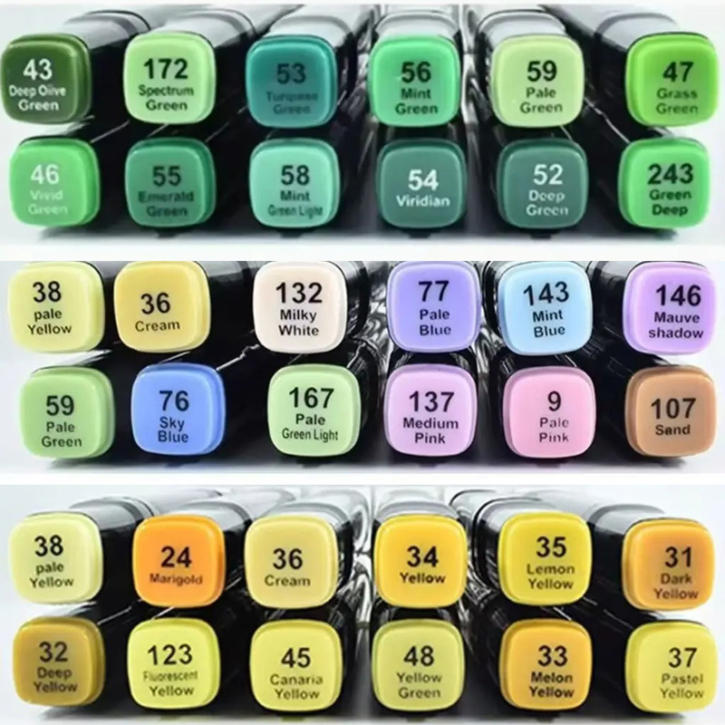 12 Renk/set Macaron Alkol Bazl - Copic Marker Sketch incelemesi ve fiyatı