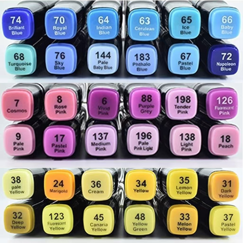12 Renk/set Macaron Alkol Bazl - Copic Marker Sketch incelemesi ve fiyatı